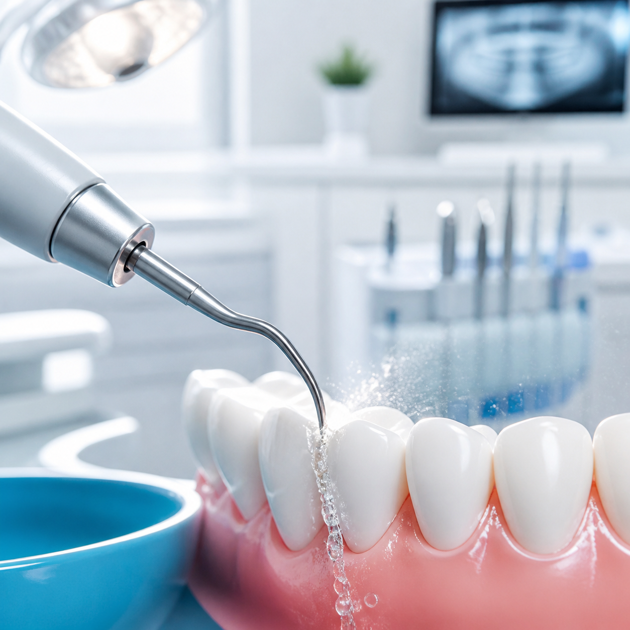 Cleaning and scaling treatment for family dentistry patients