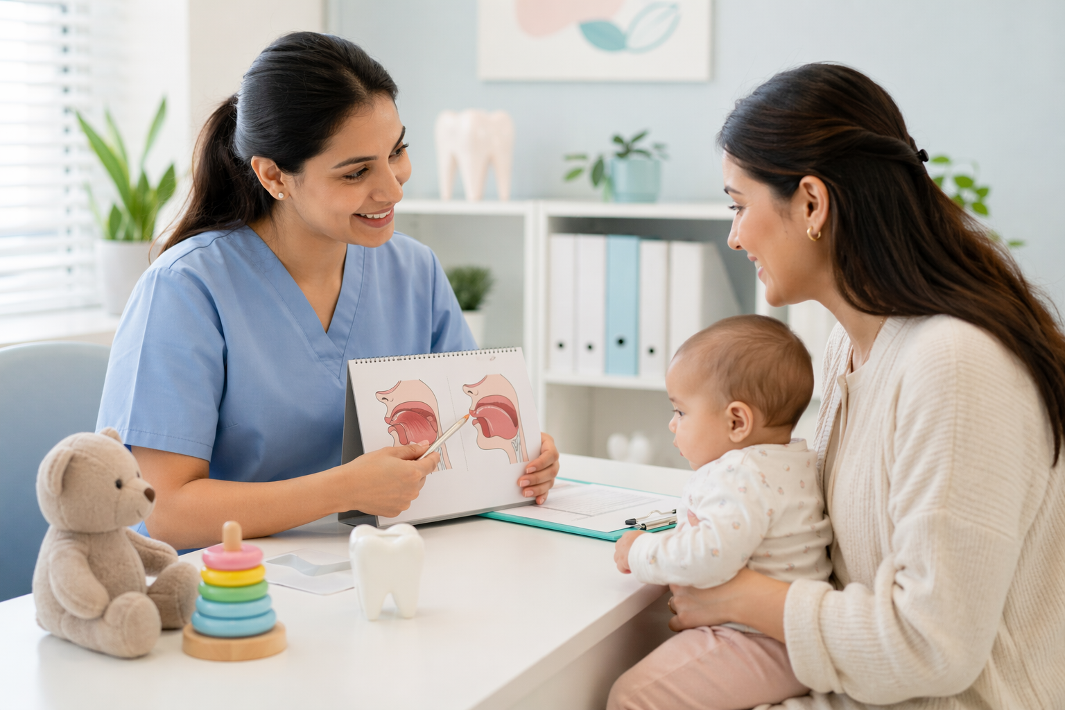 Child-friendly laser tongue tie treatment environment