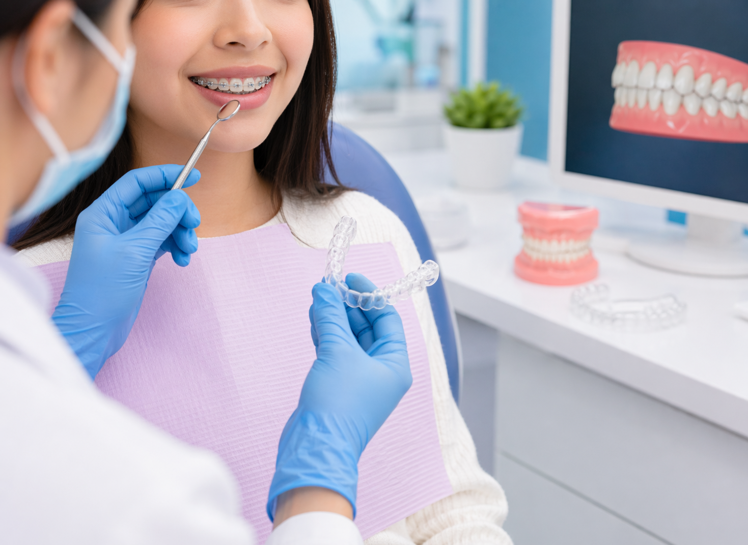 Orthodontic care and teeth alignment consultation at Happy Family Dental Clinic